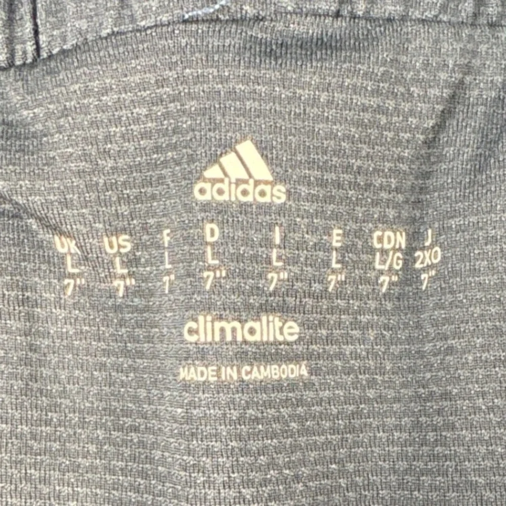 Adidas Shorts Mens L Climalite Running Navy Blue Reflective EUC